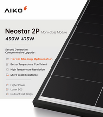 AIKO Neostar 2P 475W N-Type ABC Mono-Glass Solar Panel (AIKO-A475-MAH54Mw)