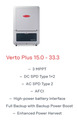 Fronius Verto Plus 15kW/20kW/25kW Three Phase Hybrid Inverter